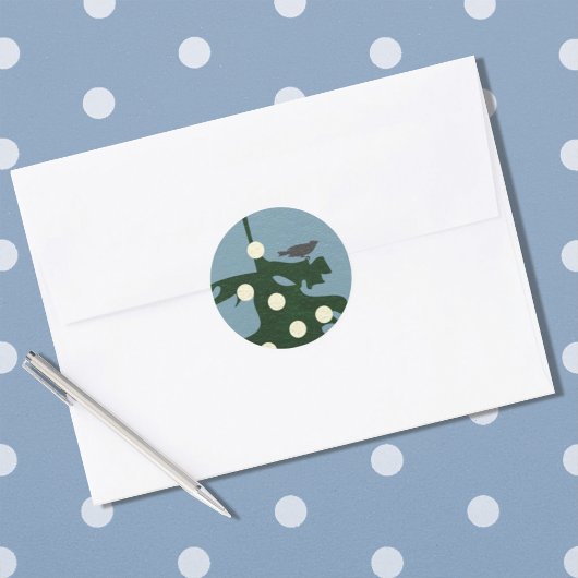 ライト付き鳥 ラウンドシール