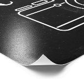 ライト付き黒板ハッシュタグ記号 フォトプリント            (角)