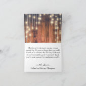 ライト付素朴き茶色の木材 |サンキューカード サンキューカード (内部)