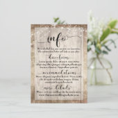 ライト付素朴き薄茶色の木結婚材 エンクロージャーカード (スタンド正面)