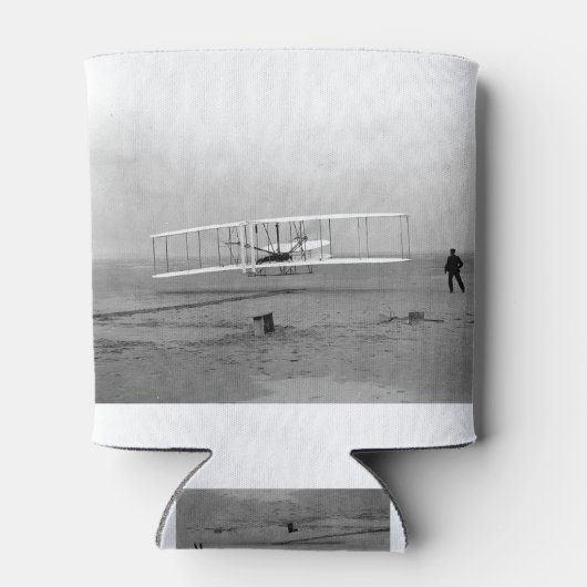 ライト兄弟が最初の動力飛行 缶クーラー (裏面)