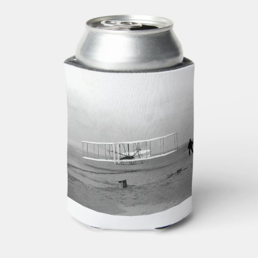 ライト兄弟が最初の動力飛行 缶クーラー (缶裏面)