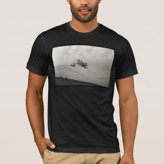 ライト兄弟のグライダー試験飛行航空 Tシャツ (正面)