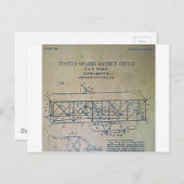 ライト兄弟の特許デザイン ポストカード (正面/裏面)