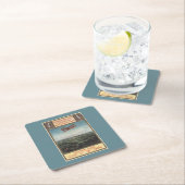 ライト兄弟の飛行機 スクエアペーパーコースター (インサイチュ)