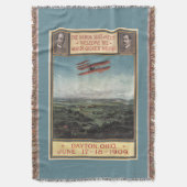 ライト兄弟の飛行機 スローブランケット (正面縦)