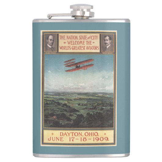 ライト兄弟の飛行機 フラスク (正面)