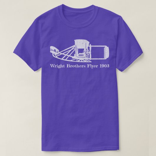 ライト兄弟ファースト飛行機デザイン Tシャツ (デザイン正面)