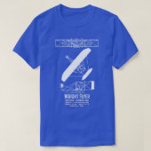 ライト兄弟フライヤーファースト飛行機インフォグラフィック診断 Tシャツ (デザイン正面)