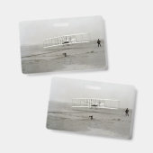 ライト兄弟フライヤー第1飛行機航空便 バッジ (正面＆裏面)