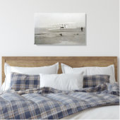 ライト兄弟子猫ホーク第一飛行機 キャンバスプリント (インサイチュ (寝室))