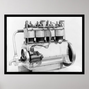 ライト兄弟航空機エンジン1911 ポスター