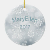 ライト円形のオーナメントPERSONLIZEのクリーブランドそれ! セラミックオーナメント (裏面)