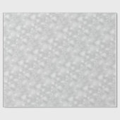 ライト及び雪片の銀-クリスマス ラッピングペーパー (フラット)