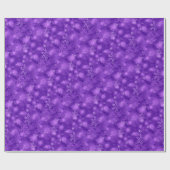 ライト及び雪片、紫色-クリスマス ラッピングペーパー (フラット)