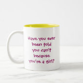 ライト女性のカーボーイオンホース ツートーンマグカップ (左)