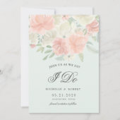 ライト春フローラ写真Save The Date 招待状 (正面)