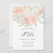 ライト春フローラ写真Save The Date 招待状 (正面)
