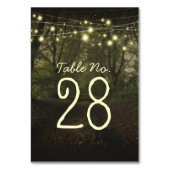 ライト木道のロマンチックなテーブル数カードをひもでつないで下さい テーブルナンバー (裏面)