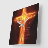 "ライト照ります"は スクエア壁時計 (傾斜)