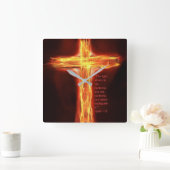 "ライト照ります"は スクエア壁時計 (ホーム)