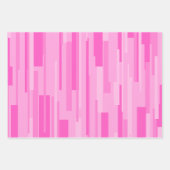 ライト熱ピンクミッドセンチュリーパターモダンン ラッピングペーパーシート (正面)