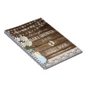 ライト白いベビーシャワーのゲストブック|の一連 ノートブック (右側)