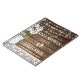 ライト白いベビーシャワーのゲストブック|の一連 ノートブック (左側)