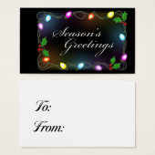 ライト白熱［赤熱］光を放つギフトラベル名刺 (正面&裏面)