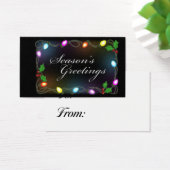 ライト白熱［赤熱］光を放つギフトラベル名刺 (デスク)