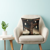 ライト素朴とメイソンジャースの付いたナイトツリー クッション (椅子)