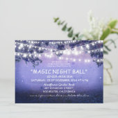ライト素朴なプロムナイトの招待状の青い一連 招待状 (スタンド正面)