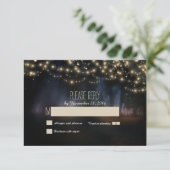 ライト素朴な結婚RSVPカードの一連 出欠カード (スタンド正面)