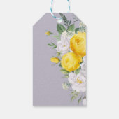 ライト素朴イエローフローラブライダルシャワー ギフトタグ (裏面)