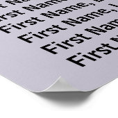 ライト素朴イエローフローラポスター ポスター (角)