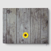 ライト素朴ウッドサンフラワー結婚ズ ゲストブック (裏面)