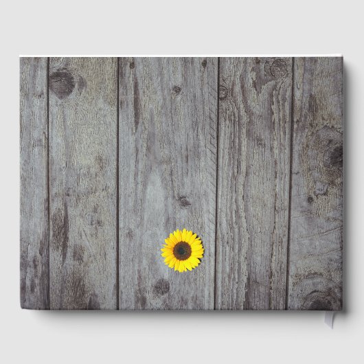 ライト素朴ウッドサンフラワー結婚ズ ゲストブック (裏面)