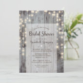 ライト素朴ウッドフォトブライダルシャワー 招待状 (スタンド正面)