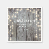 ライト素朴ウッドブライダルシャワー スタンダードカクテルナプキン (正面)