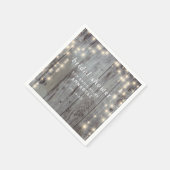 ライト素朴ウッドブライダルシャワー スタンダードカクテルナプキン (角)