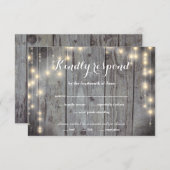 ライト素朴ウッドRSVP 出欠カード (正面/裏面)