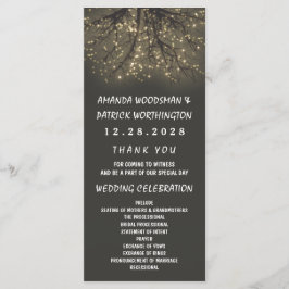 ライト素朴ツリー分岐結婚式 プログラム