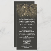 ライト素朴ツリー分岐結婚式 プログラム (正面/裏面)