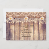 ライト素朴メイソンジャースデイジーブライダルシャワー 招待状 (裏面)