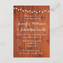 ライト素朴リハーサルディナー招待状 招待状