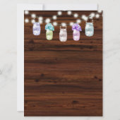 ライト素朴付きメイソンジャー結婚式招待状 招待状 (裏面)