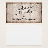 ライト素朴付き木材アドバイス&ウェルウィーズ結婚 (正面&裏面)