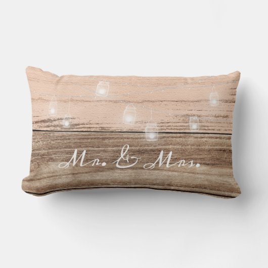 ライト素朴付き柔らかい木材のカスタマイズ ランバークッション (正面)