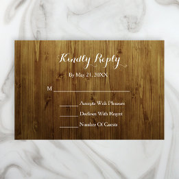 ライト素朴列の国RSVPカード 出欠カード