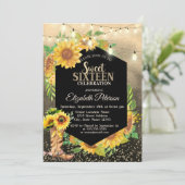 ライト素朴、ひまわり花カントリーSweet 16 招待状 (スタンド正面)